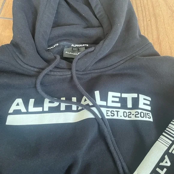 Alphalete black cropped hoodie small - Picture 2 of 5
